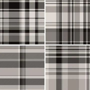 Plaid bundle featuring cozy patterns for home and family life. Vector designs Stockillustratie