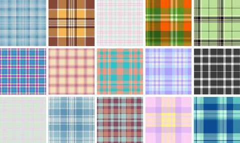 Plaid bundle featuring designs for warmth, comfort, and family life. Vector.. Stock Illustration