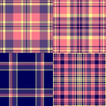 Plaid bundle featuring exclusive designs for ateliers and custom fashion. Vec Stock Illustration