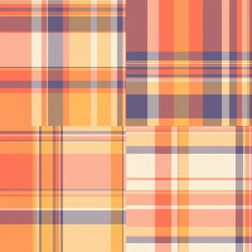 Plaid bundle featuring scalable vector patterns for the fabric industry. Pe.. Stock Illustration