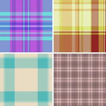Plaid bundle featuring stylish patterns for wallpaper and background design.  Illustrazione stock