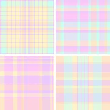 Plaid bundle for gift card holders. Coordinated patterns bring elegance and h Illustrazione stock