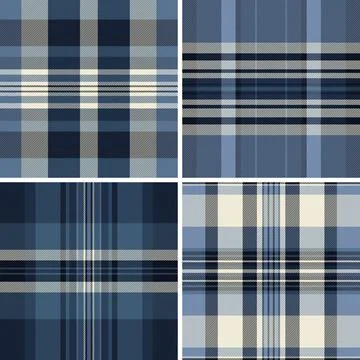 Plaid bundle inspired by traditional tailoring and decor. Perfect for heritag Stock Illustration