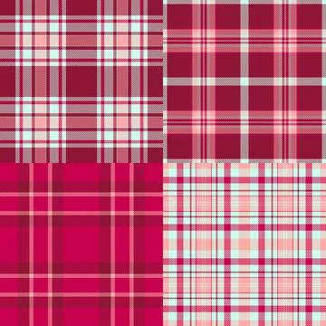 Plaid bundle optimized for fashion print catalogs. Coordinated tartan pattern Stockillustratie