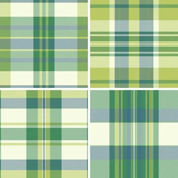 Plaid bundle optimized for print catalogs of kidswear. Coordinated tartan pat イラスト素材
