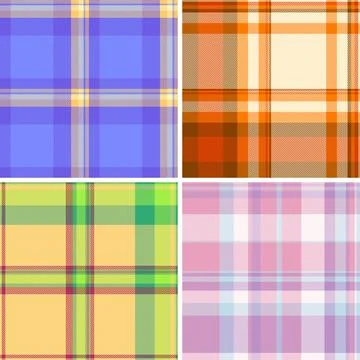 Plaid bundle optimized for print catalogs of seasonal collections. Coordinate Stock-Illustration