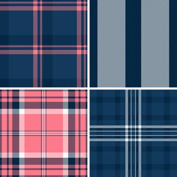 Plaid bundle optimized for print catalogs of seasonal collections. Coordinate Stock Illustration