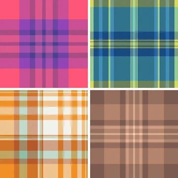Plaid bundle optimized for print catalogs of birthday supplies. Coordinated t Stockillustratie