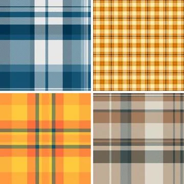 Plaid bundle perfect for e-commerce, blogs, and social media. Coordinated pat Stock Illustration