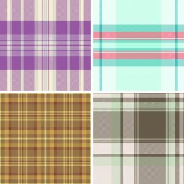 Plaid bundle perfect for large-scale textile production and design studios. V Stock Illustration
