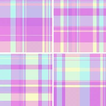 Plaid bundle perfect for large-scale fabric production and design application Stock Illustration