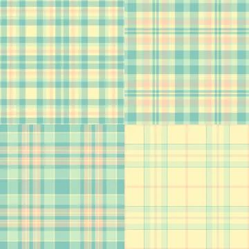 Plaid bundle perfect for lumberjack-inspired clothing and British casual fash Stock Illustration