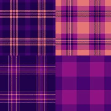 Plaid bundle perfect for lumberjack-style apparel and British casual fashion. Stock Illustration