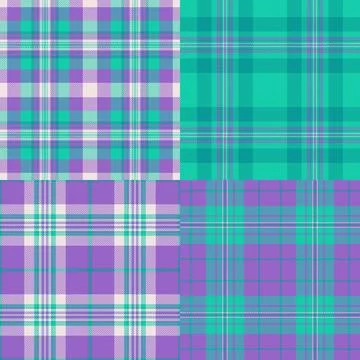Plaid bundle perfect for lumberjack-style apparel and British casual fashion. Stock Illustration