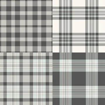Plaid bundle for planners, journals, and notebooks. Coordinated tartan patt.. 스톡 일러스트