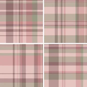 Plaid bundle for social media highlights. Coordinated tartan repeats add st.. Stock Illustration