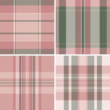 Plaid bundle for stylish wallpapers and trendy backgrounds. Vector patterns.. 库存插图