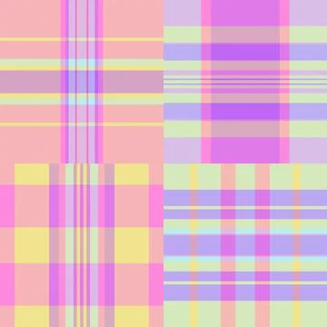 Plaid bundle for tablecloths and mats. Tartan designs create cohesive seasona Stock Illustration