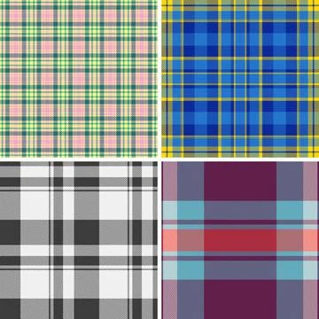 Plaid bundle for tailoring studios and independent designers. Ideal for custo Stock Illustration