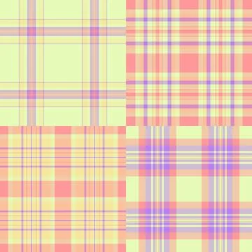 Plaid bundle for versatile women's clothing. Vector patterns suit shirts, ski Stock Illustration