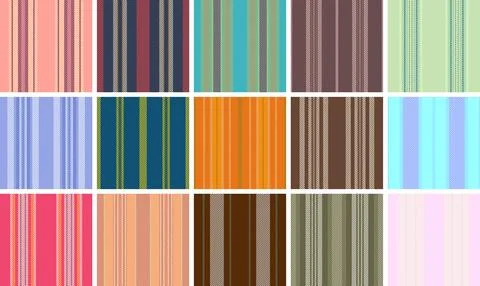 Plaid bundle for virtual event banners. Coordinated patterns create visuall.. Stock Illustration