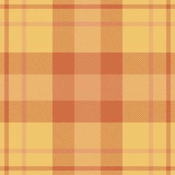 Plaid check pattern in orange and red colors. Seamless fabric texture. Tartan Illustrazione stock