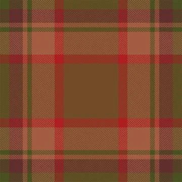 Plaid check pattern in orange and red colors. Seamless fabric texture. Tart.. Stock Illustration