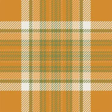Plaid check pattern in orange and red colors. Seamless fabric texture. Tart.. Illustrazione stock
