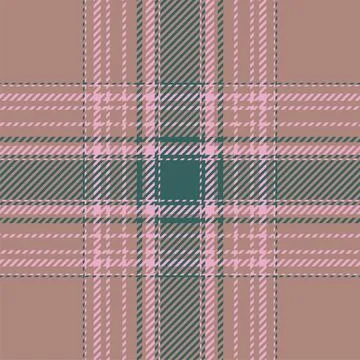 Plaid check pattern in pink. Seamless fabric texture. Tartan textile print. Stock Illustration