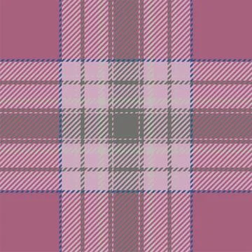 Plaid check pattern in pink. Seamless fabric texture. Tartan textile print. Illustrazione stock