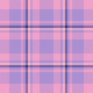 Plaid check pattern in pink. Seamless fabric texture. Tartan textile print. Stock Illustration