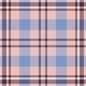 Plaid check pattern in pink. Seamless fabric texture. Tartan textile print. Stock Illustration