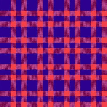 Plaid check pattern. Seamless fabric texture. Tartan textile print. Illustrazione stock