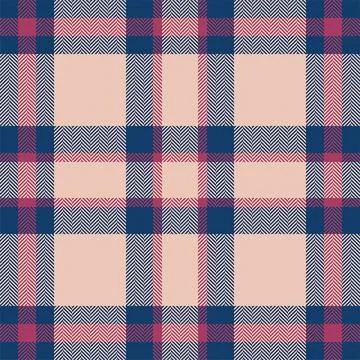 Plaid check pattern. Seamless fabric texture. Tartan textile print. Illustrazione stock