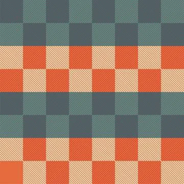 Plaid Checkered Fabric Pattern for flannel, tartan, packing, dress, skirt, .. Stock Illustration