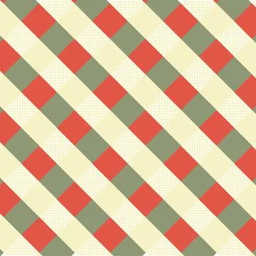 Plaid Checkered Fabric Pattern for flannel, tartan, packing, dress, skirt, .. Stock Illustration