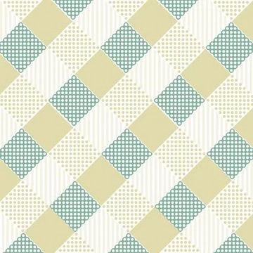 Plaid Checkered Fabric Pattern for flannel, tartan, packing, dress, skirt, .. Stock Illustration