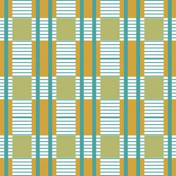 Plaid Checkered Fabric Pattern for flannel, tartan, packing, dress, skirt, .. Stock Illustration