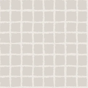 Plaid checkered hand drawn seamless pattern light gray delicate color Stock Illustration