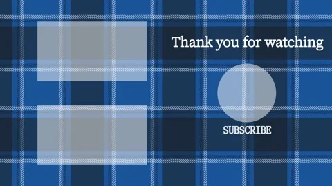 Plaid checkered YouTube end card ending screen motion graphics Video stock 167724094