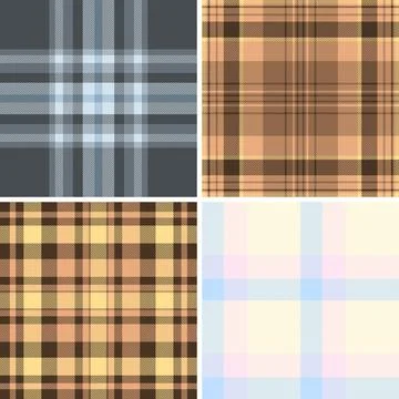 Plaid collection adapted for modern summer design. Traditional tartan pattern Stock Illustration