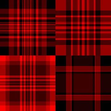 Plaid collection adapted for modern summer design. Traditional tartan pattern Stock Illustration