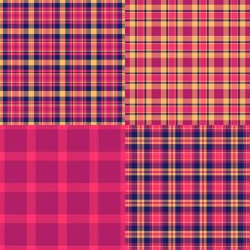 Plaid collection adapted for modern winter design. Traditional tartan pattern Stock Illustration