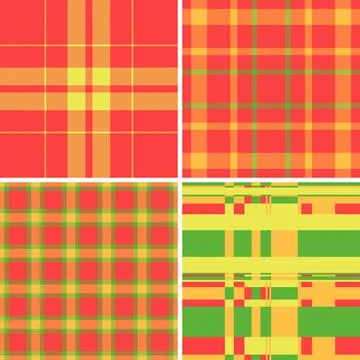 Plaid collection for atelier studios, small sewing businesses, and exclusive  Stock Illustration