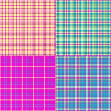 Plaid collection capturing industrial textile quality and design potential. V Stock Illustration