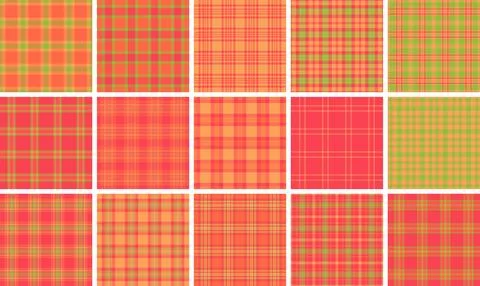 Plaid collection created for desktop and mobile wallpapers. Seamless vector.. Stock Illustration