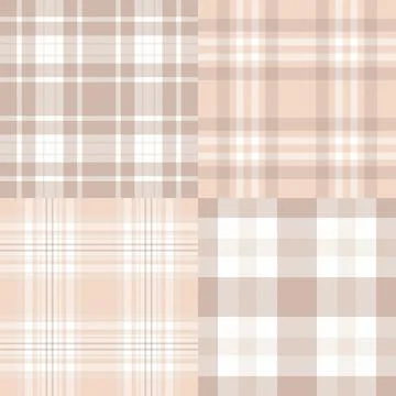 Plaid collection created for planner accessories. Coordinated patterns enha.. Stock Illustration