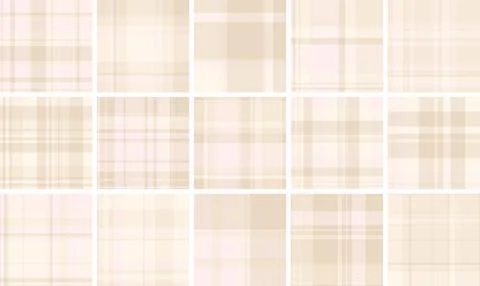Plaid collection created for planner accessories. Coordinated patterns enhanc Stock Illustration