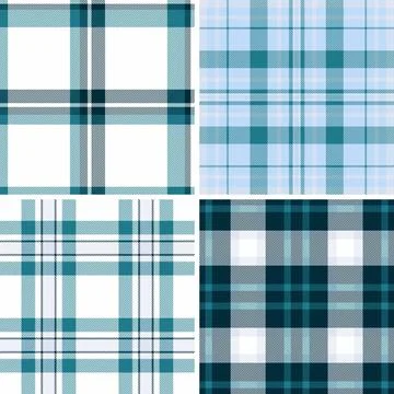 Plaid collection created for timeless interior accents. Vintage-inspired patt Stock Illustration