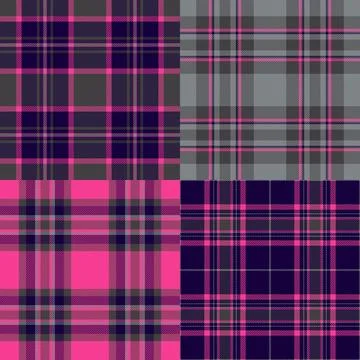 Plaid collection designed for composition notebook covers. Seamless patterns  Stock Illustration